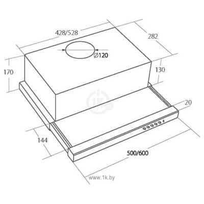 AKPO Light Glass Touch 50 WK-7 (nerjaveyuschaya stal/chernyiy)